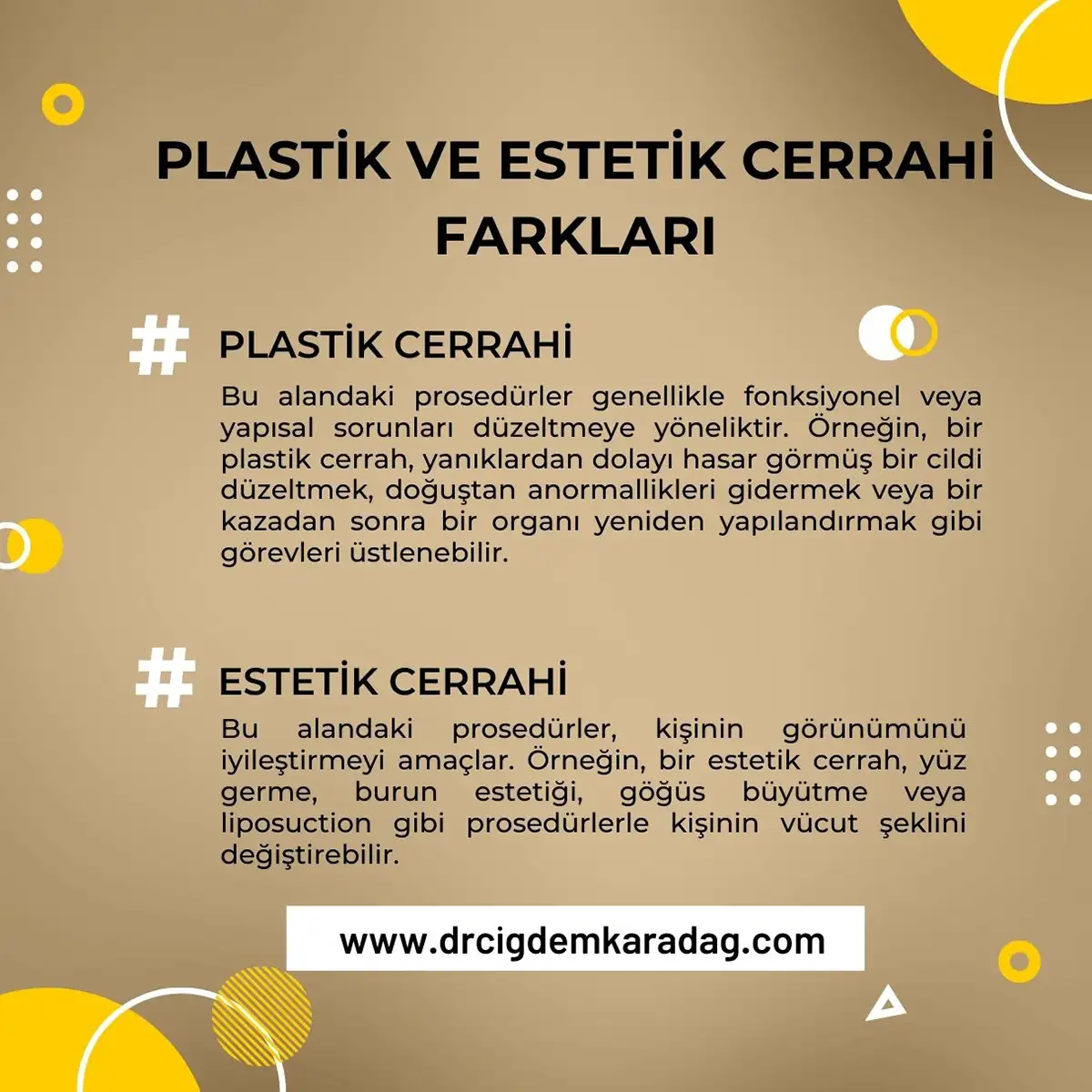 Plastik Cerrahi ve Estetik Cerrahi Arasındaki Farklar Nelerdir? - Doç. Dr. Çiğdem Karadağ Plastik Cerrahi ve Estetik Cerrahi Arasındaki Farklar