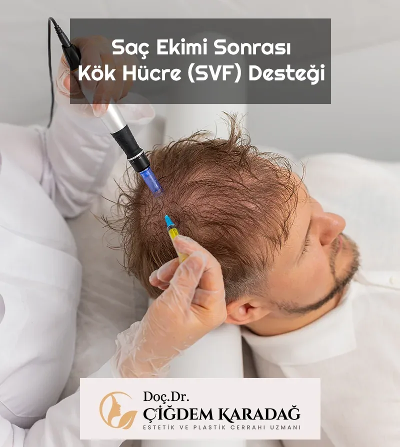 Saç Ekimi Sonrası Kök Hücre (SVF) Desteğinin Rolü - Doç. Dr. Çiğdem Karadağ Saç Ekimi Sonrası Kök Hücre (SVF) Desteği